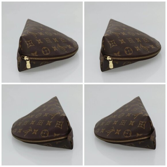 LOUIS VUITTON Monogram Trousse Demi Ronde Cosmetic Pouch M47520 LV Auth 131597 - Picture 16 of 16